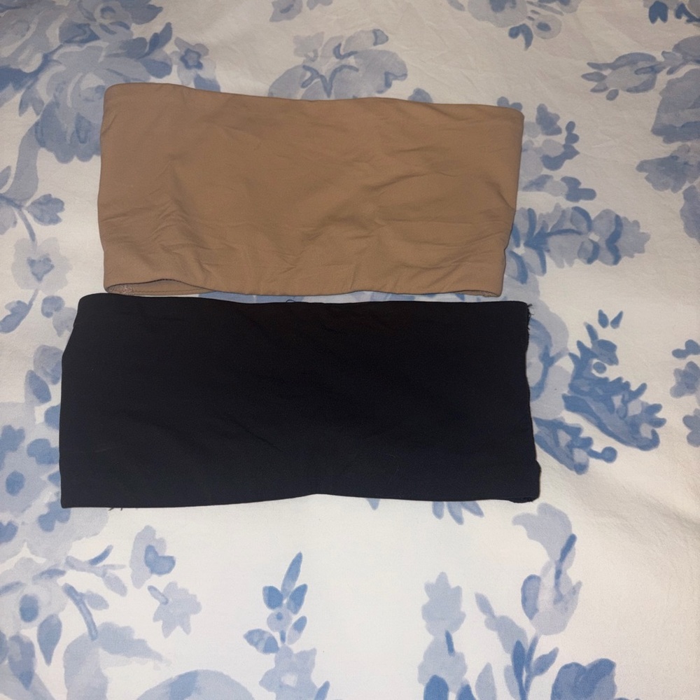 SKIMS Tan and Black Bandeau Set - Picture 3 of 5